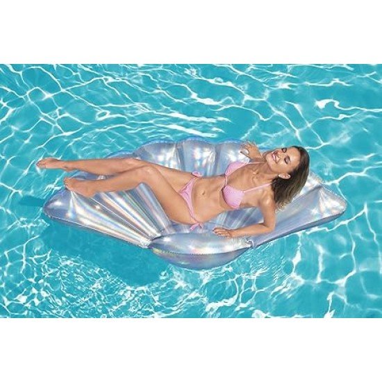 BESTWAY6'1" X 45"/1.85M X 1.14M IRIDESCENT SHELL LOUNGE (Contents:1 lounge, repair patch)