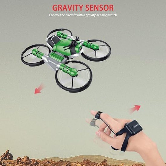 Leap 2in1 Deformation Quadcopter Drone - Green