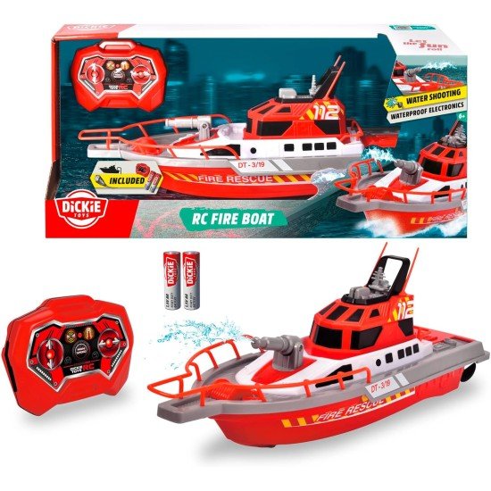 DICKIE TOYS - 15" RC Rescue Boat with Working Water Pump