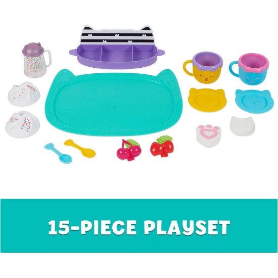 Gabby’s Dollhouse, Sprinkle Party Sweet Treat Set, Pretend Play Kitchen Hot Cocoa Party