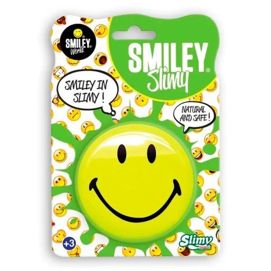 Slimy Smiley Blister Card Yellow - Multishapes