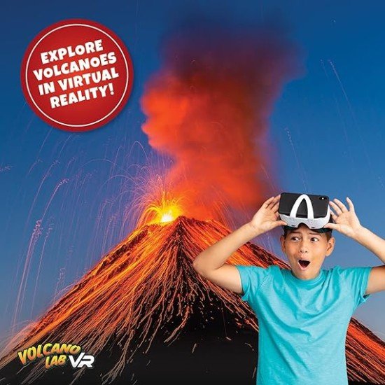 Abacus Volcano Lab VR - Build and Erupt Your Own Volcano - Virtual Reality Kids Science Kit