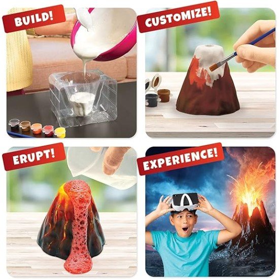 Abacus Volcano Lab VR - Build and Erupt Your Own Volcano - Virtual Reality Kids Science Kit