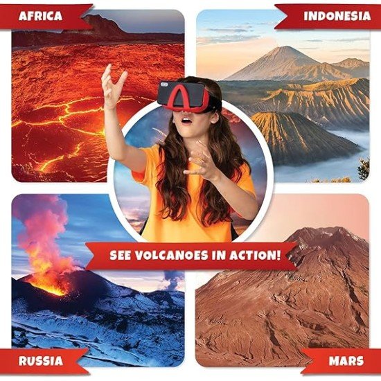 Abacus Volcano Lab VR - Build and Erupt Your Own Volcano - Virtual Reality Kids Science Kit