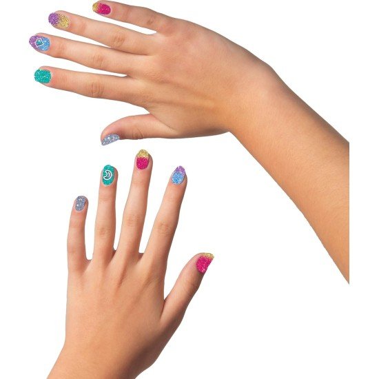 Cool Maker, Get Glitzy Glitter Nail Kit with 6 Colors & Stickers for 5 DIY Manicures