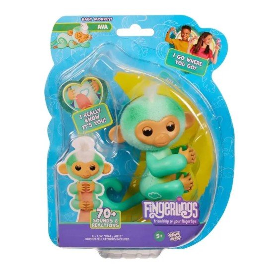 Fingerlings Monkey - Teal Ava