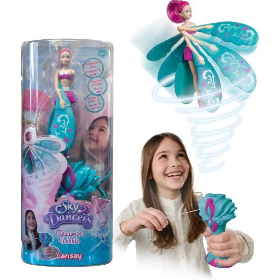  Sky Dancers Lansay Turquoise Twinkle Flying Doll 