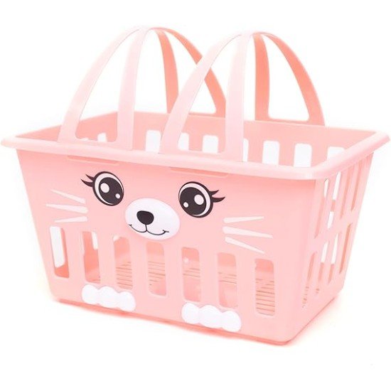KITTY BASKET WITH 16 PCS OF PLAYFOOD & 7 PCS FOOD BOXES