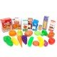 KITTY BASKET WITH 16 PCS OF PLAYFOOD & 7 PCS FOOD BOXES