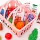 KITTY BASKET WITH 16 PCS OF PLAYFOOD & 7 PCS FOOD BOXES