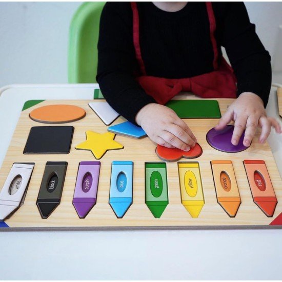 The Learning Journey: Lift & Learn Puzzle Colors & Shapes – Preschool Toys & Activities