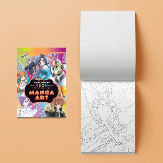Kaleidoscope Neon Coloring Kit Manga Art