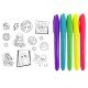 Kaleidoscope Neon Coloring Kit Manga Art