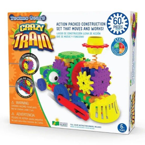 The Learning Journey Techno Gears Crazy Train - 60 Pcs