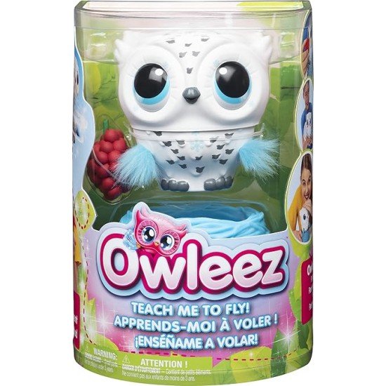 Owleez flying interactive toy White