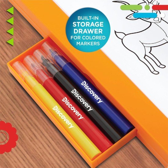 Discovery LED Tracing Tablet, 26-Piece Set with Washable Markers, Tracing & Template Sheets