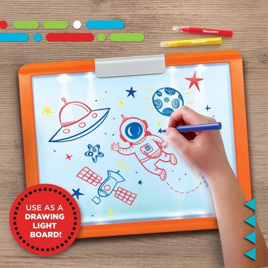 Discovery LED Tracing Tablet, 26-Piece Set with Washable Markers, Tracing & Template Sheets