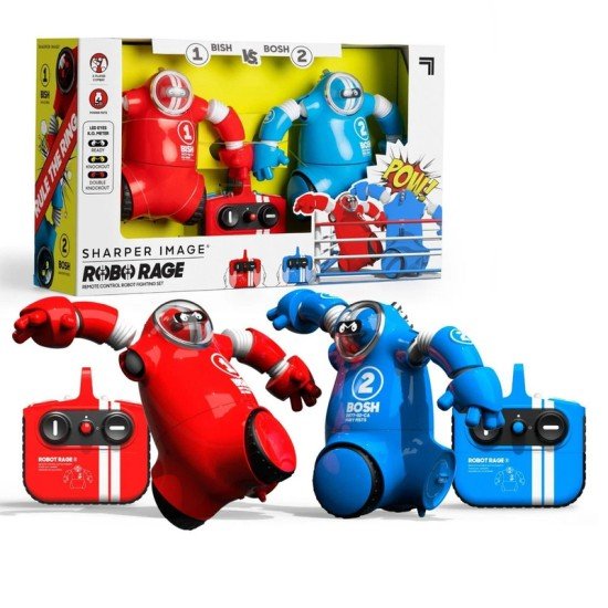 Sharper Image RC Robo Rivals Remote Control Robot Fighting Set with 2-Player Combat