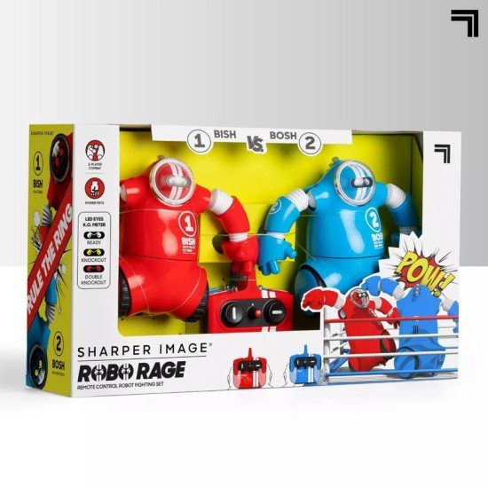 Sharper Image RC Robo Rivals Remote Control Robot Fighting Set with 2-Player Combat