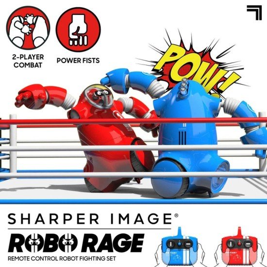 Sharper Image RC Robo Rivals Remote Control Robot Fighting Set with 2-Player Combat