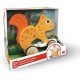 Hape Pull Along - Squirrel - Orange - Wooden Animal Toy