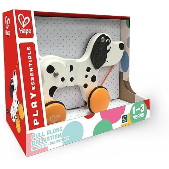 Hape Wooden Dalmatian Push and Pull Along Toy