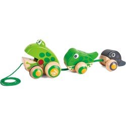Hape Pull Along Frog Family Hape Pull Along Frog Family