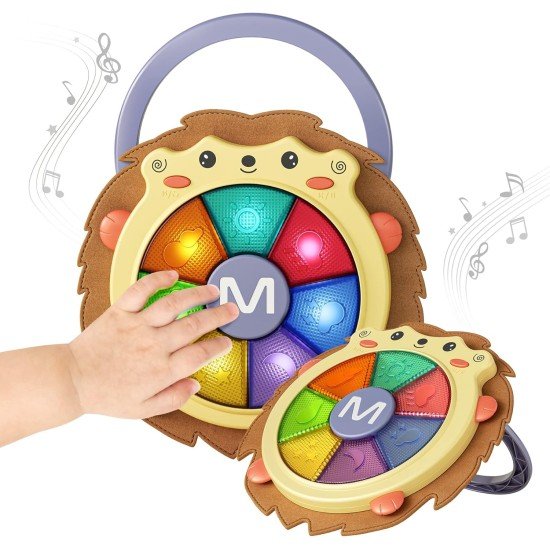 Tumama Musical Drum Toy, Light Up Electronic Music Sound Baby Toys