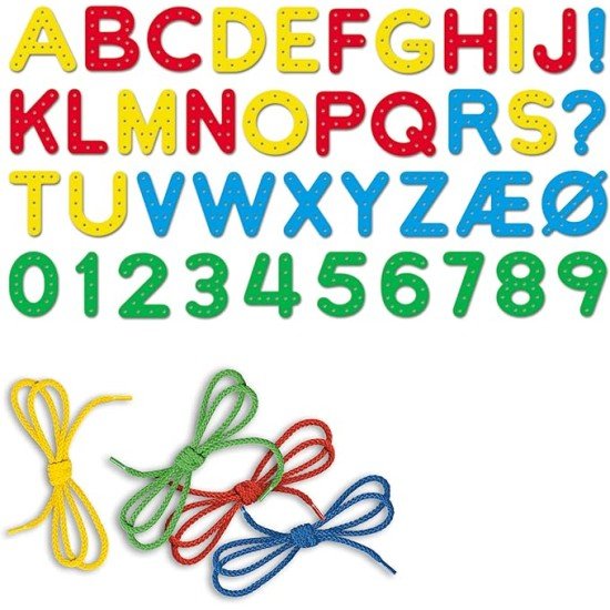 Quercetti: Play Montessori: ABC & 123 - Lacing
