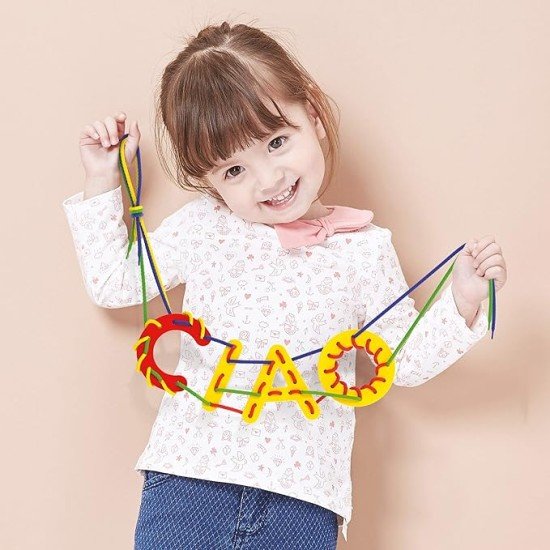 Quercetti: Play Montessori: ABC & 123 - Lacing