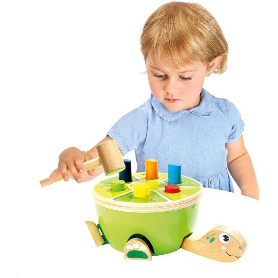 Top Bright Wooden Pounding Bench Turtle