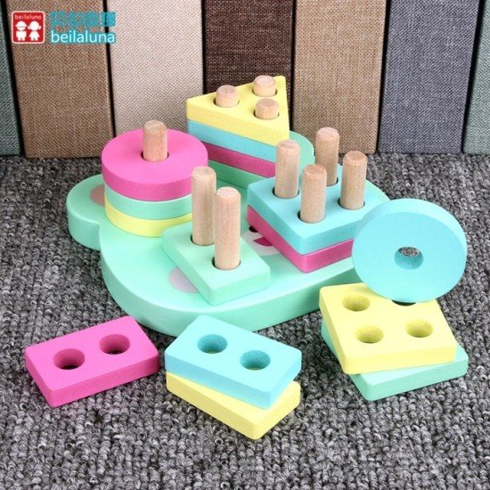 Four sets of columns