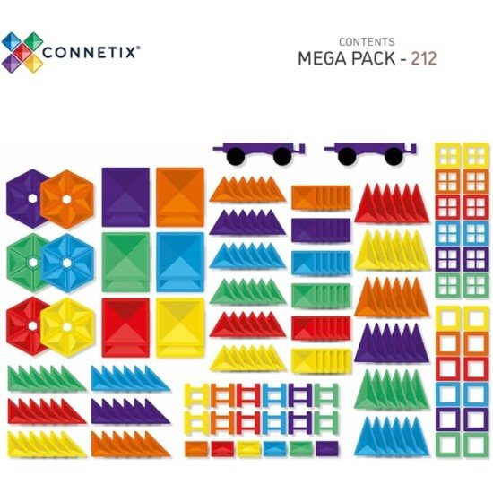 CONNETIX Rainbow Mega Pack, 212 Pieces