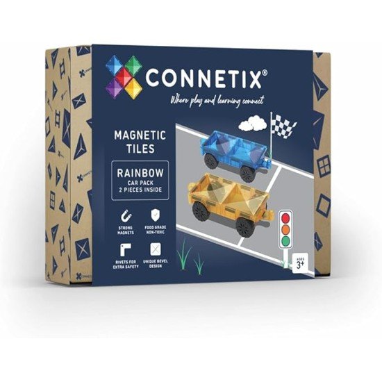 CONNETIX Rainbow Car Pack, 2 Pieces