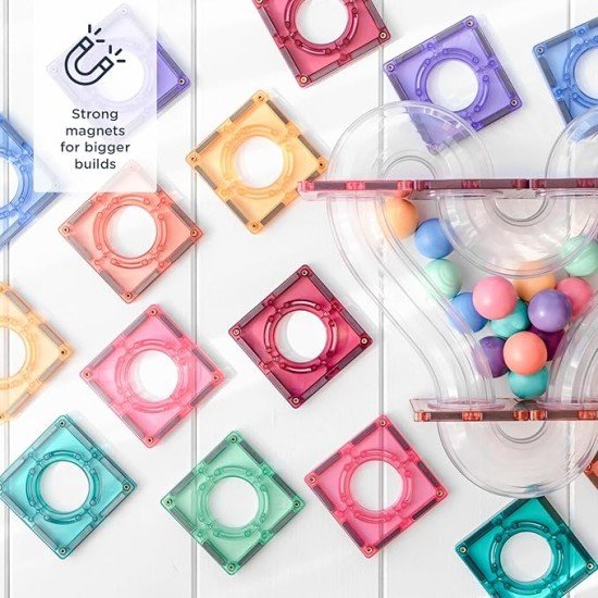 CONNETIX Pastel Ball Run Pack, 106 Pieces