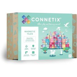 CONNETIX - Magnetic Tiles Pastel Creative Pack, 120 Pieces