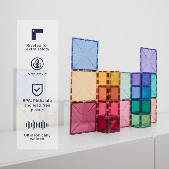 CONNETIX Pastel Square Pack, 40 Pieces