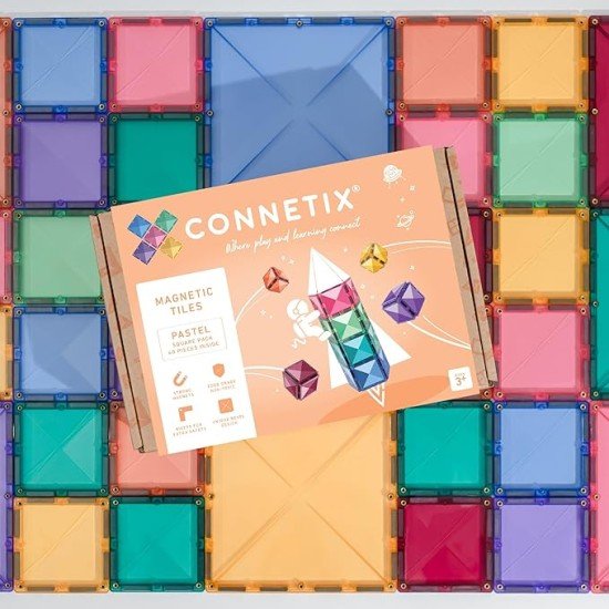 CONNETIX Pastel Square Pack, 40 Pieces