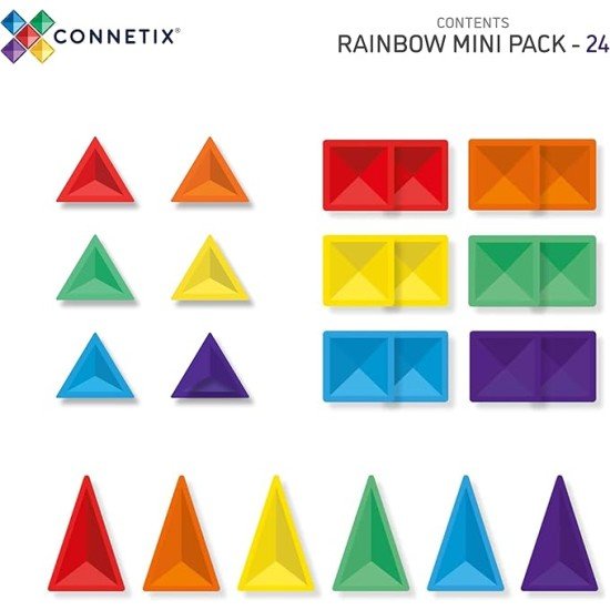 CONNETIX Rainbow Mini Pack, 24 Pieces