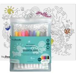 HeyDoodle - Brighter Days Classic Doodle Mat for Toddlers & Kids - Mess Free & Wipeable Activity Pad for Alphabet Learning, Writing, Drawing & Coloring - No Mess Reusable Craft Mat HeyDoodle - Brighter Days Classic Doodle Mat for Toddlers & Kids - Mess Free & Wipeable Activity Pad for Alphabet Learning, Writing, Drawing & Coloring - No Mess Reusable Craft Mat