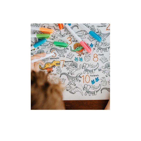 Hey Doddle 123 Trace ReusableSilicone Colouring Mat – DinoRoar