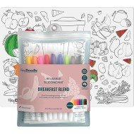 HeyDoodle - Breakfast Blend Classic Doodle Mat for Toddlers & Kids - Mess Free & Wipeable Activity Pad for Alphabet Learning, Writing, Drawing & Coloring - No Mess Reusable Craft Mat HeyDoodle - Breakfast Blend Classic Doodle Mat for Toddlers & Kids - Mess Free & Wipeable Activity Pad for Alphabet Learning, Writing, Drawing & Coloring - No Mess Reusable Craft Mat