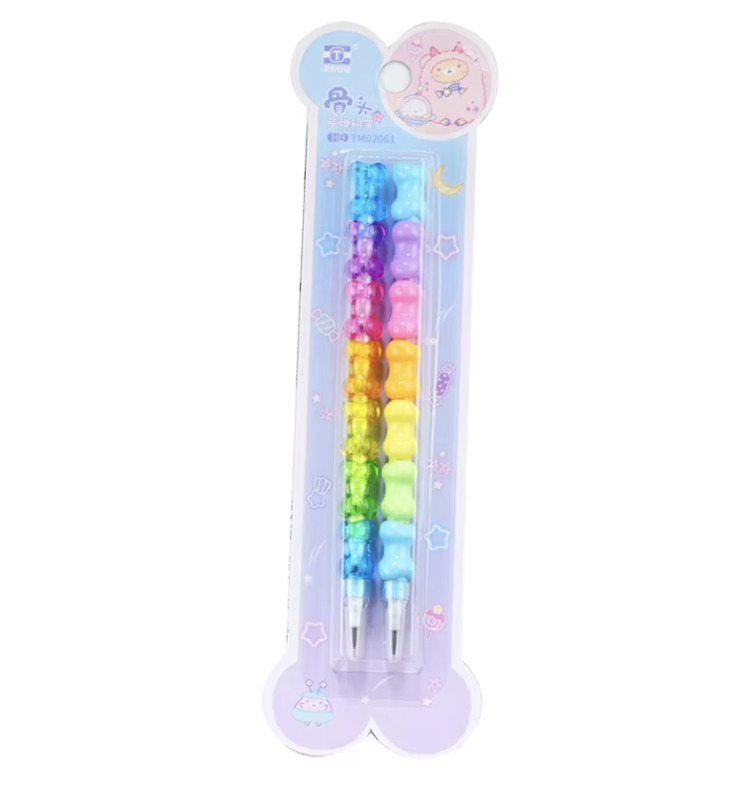 2-Pack Cute Replaceable Unsharpened Pencils for Students