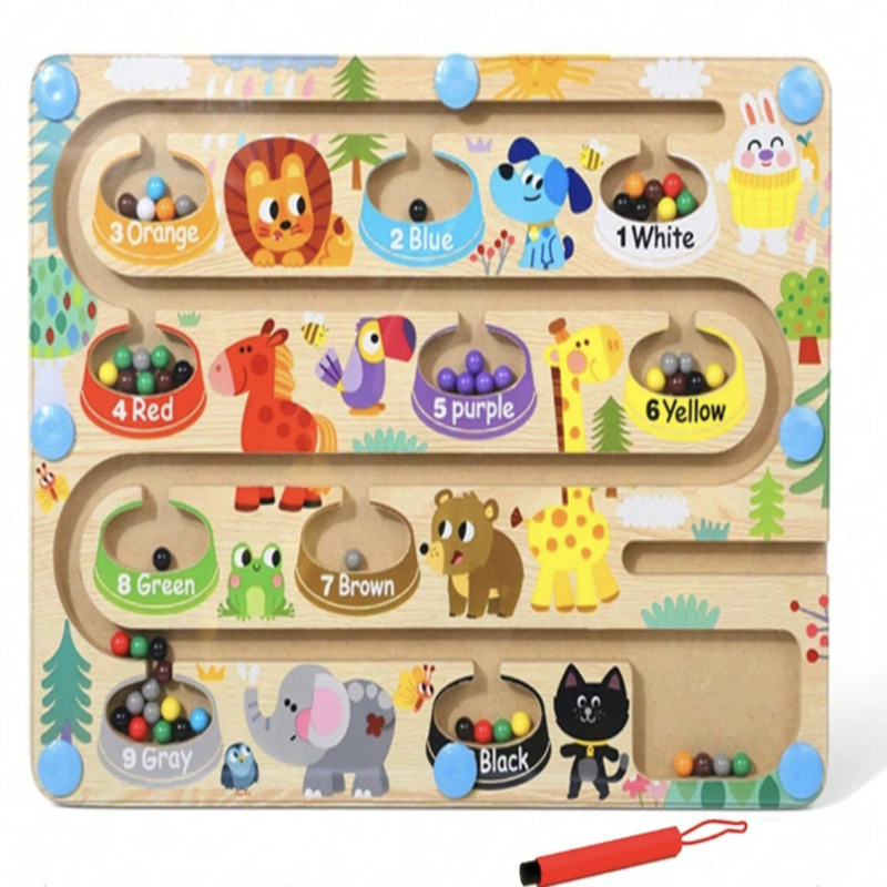 متاهة الألوان لصيد الحيوانات الصغيرة - لعبة مونتيسوري للأطفال