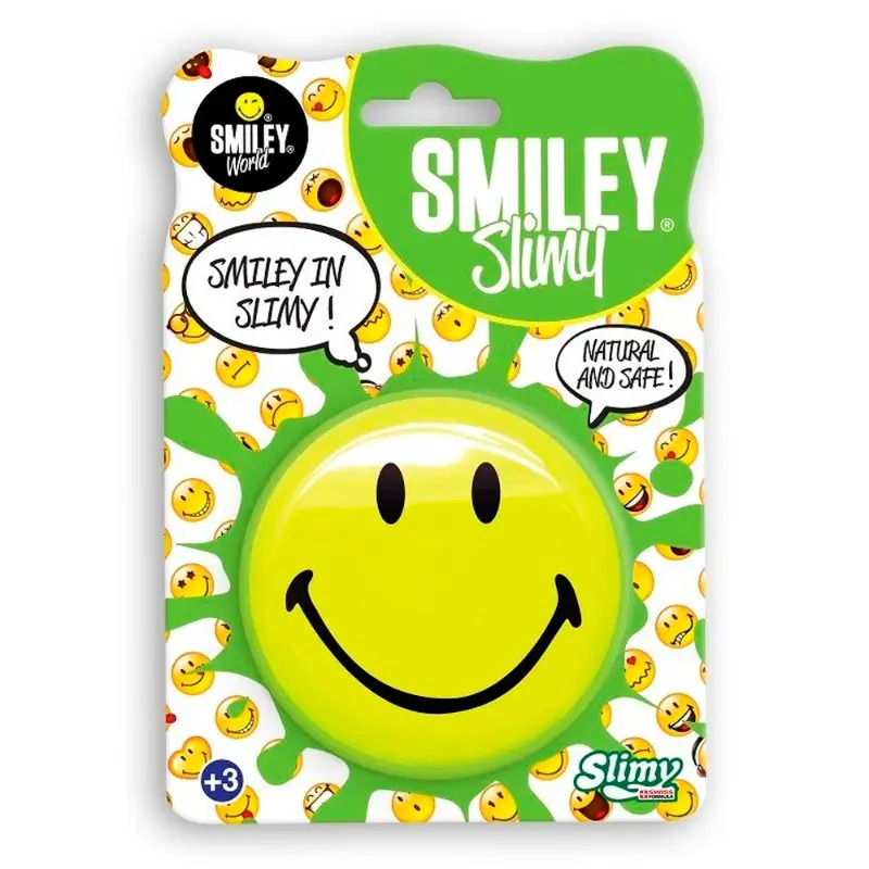 Slimy Smiley Blister Card Yellow - Multishapes