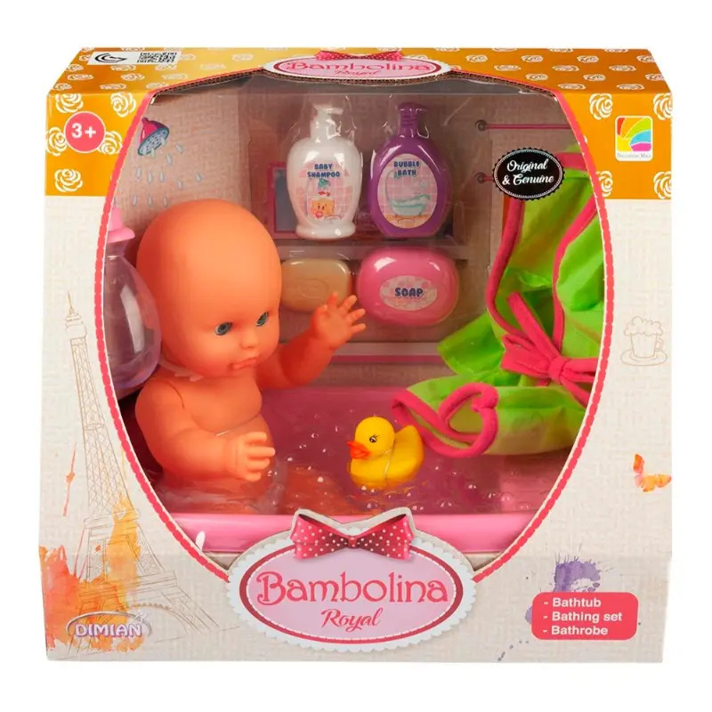 Bambolina Royal - Bath Baby Doll with Bathing Set 30CM