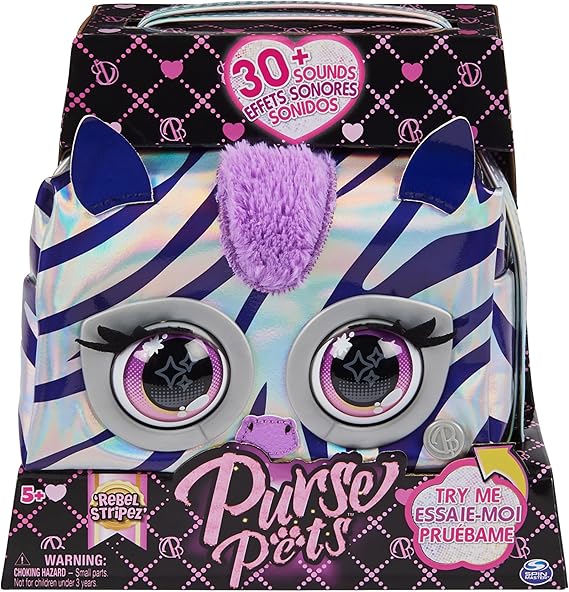 Purse Pets Metallic Magic Zebra