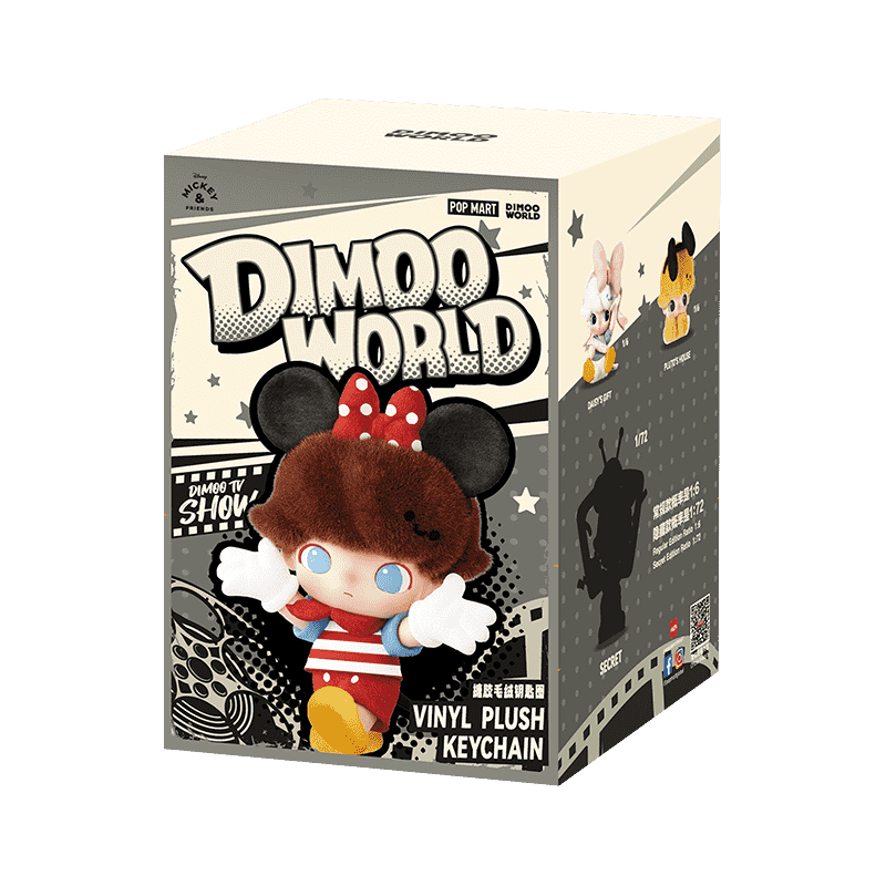 POP MART Dimoo World × Disney Series Vinyl Plush Key Chain Blind Box (1 Figure)