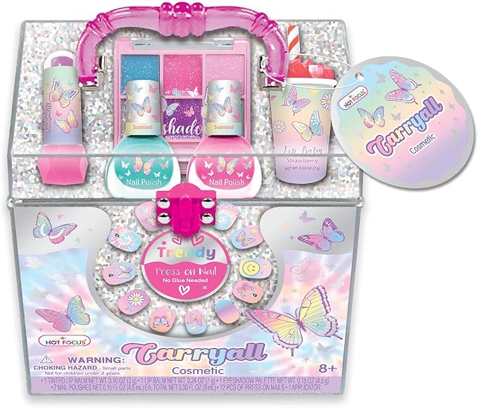 Hot Focus Tye Die Butterfly Carryal Cosmetic Set