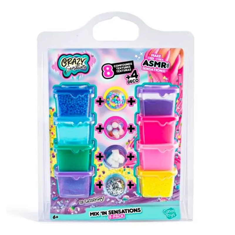 كريزي سنسيشنز – ميكس إن سنسيشنز سلايم وسكويشي (8 قطع)